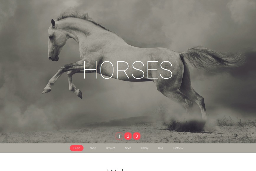 Horse Riding site Template for Horse Site MotoCMS