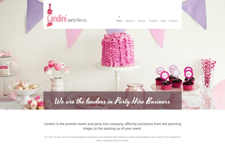 Candy site Template for Sweets Manufacturers MotoCMS