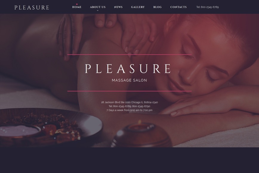 gear sandwich Descent Salon and Spa Website Design for Massage Treatment Site - MotoCMS