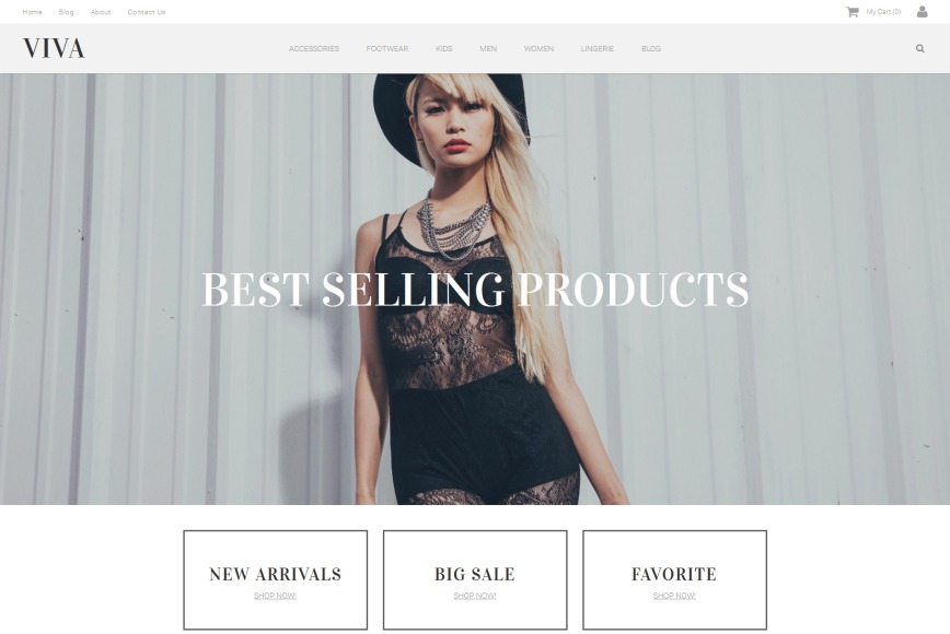 Apparel Website Template for Clothing Store - Viva - MotoCMS