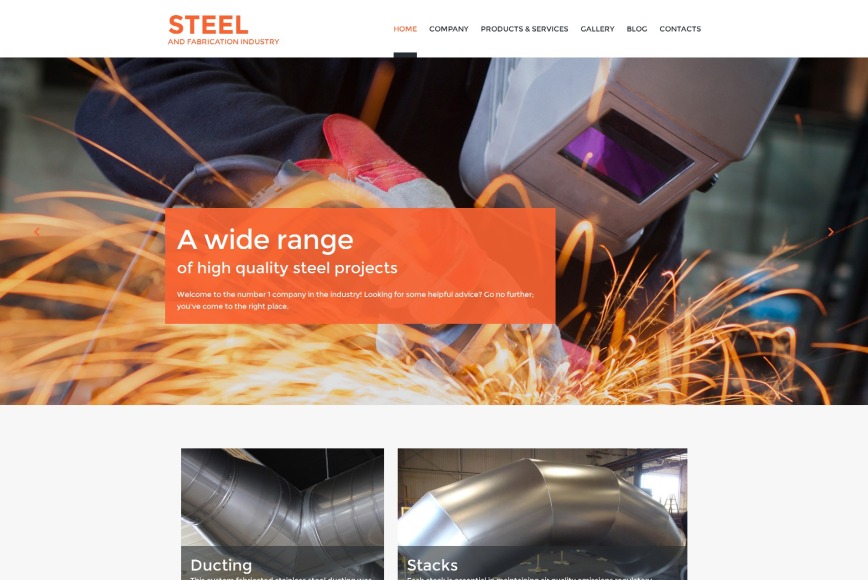Manufacturing Company site Template MotoCMS