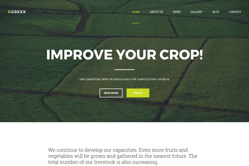 Organic Farm Template for Crop Farming Website - MotoCMS