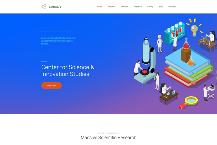 Scientific Website Template for Science Laboratory - MotoCMS scientific-website-template-for-science-laboratory-motocms