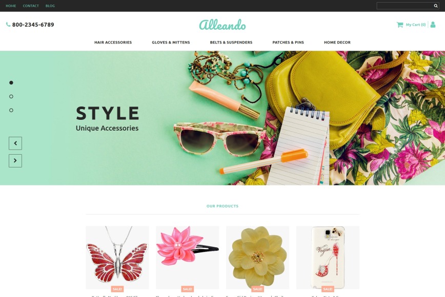 Plaske Wings Plante træer Gift Shop Website Design for Accessories Online Store - MotoCMS