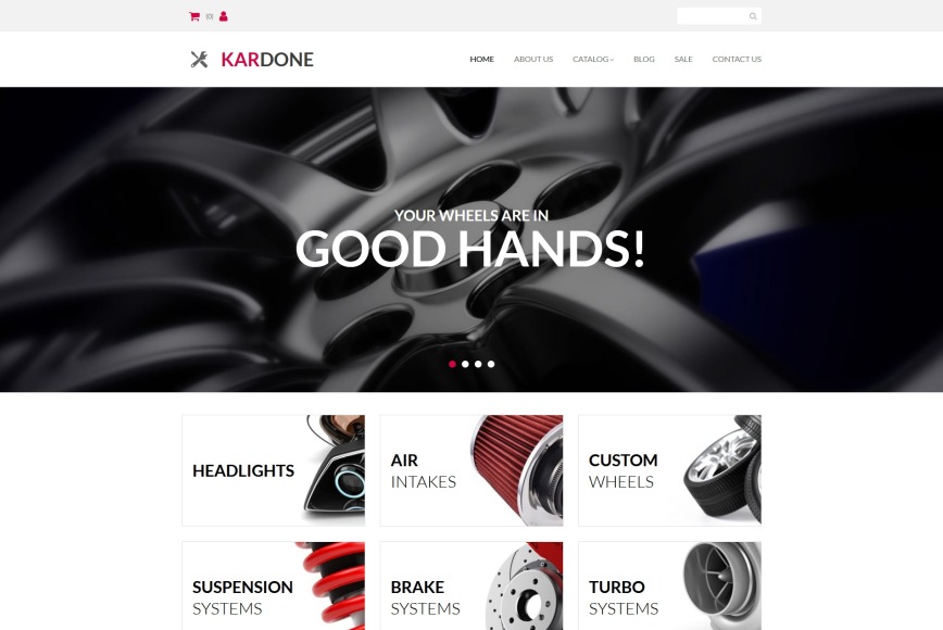 Car Parts site Template Kar Done MotoCMS