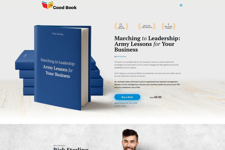 Ebook Website Template For Digital Book Presentation MotoCMS