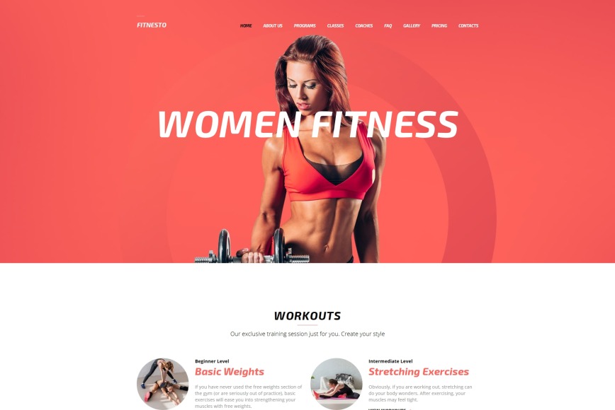 Fitness Website Design Template - MotoCMS