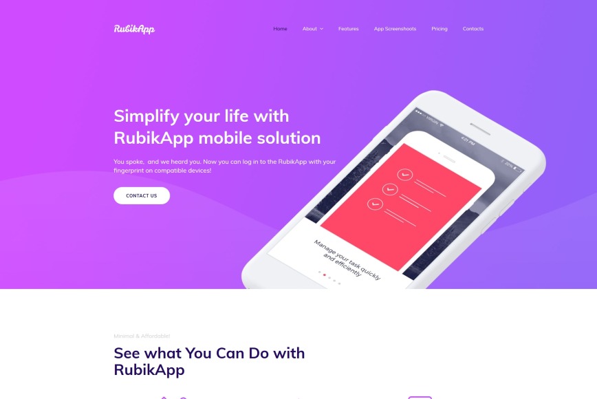 Software Product Website Template for Mobile App Site - MotoCMS