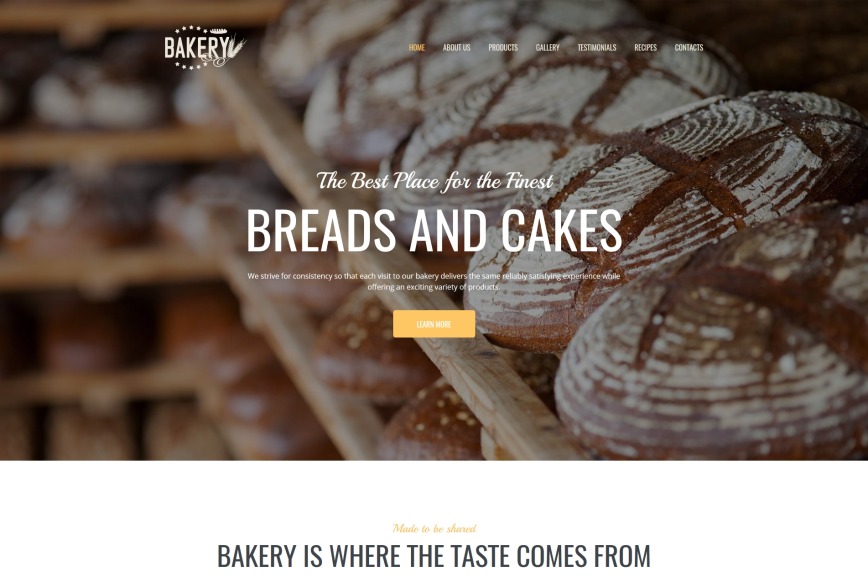 Bakery Website Template Free Download - HTML Codex
