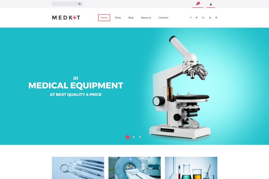 Medical Equipment Website Template For Med Supply Store MotoCMS