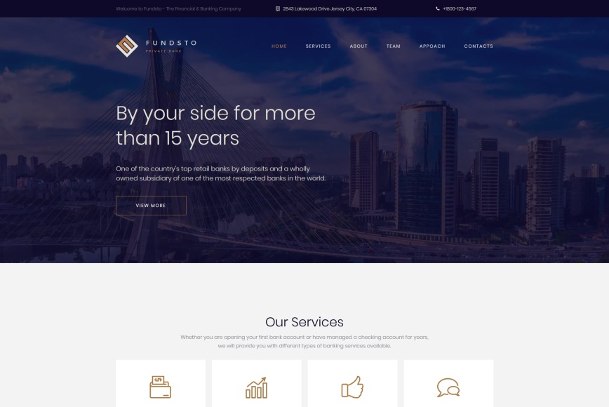 Bank Website Template for Private Banking Sites - MotoCMS