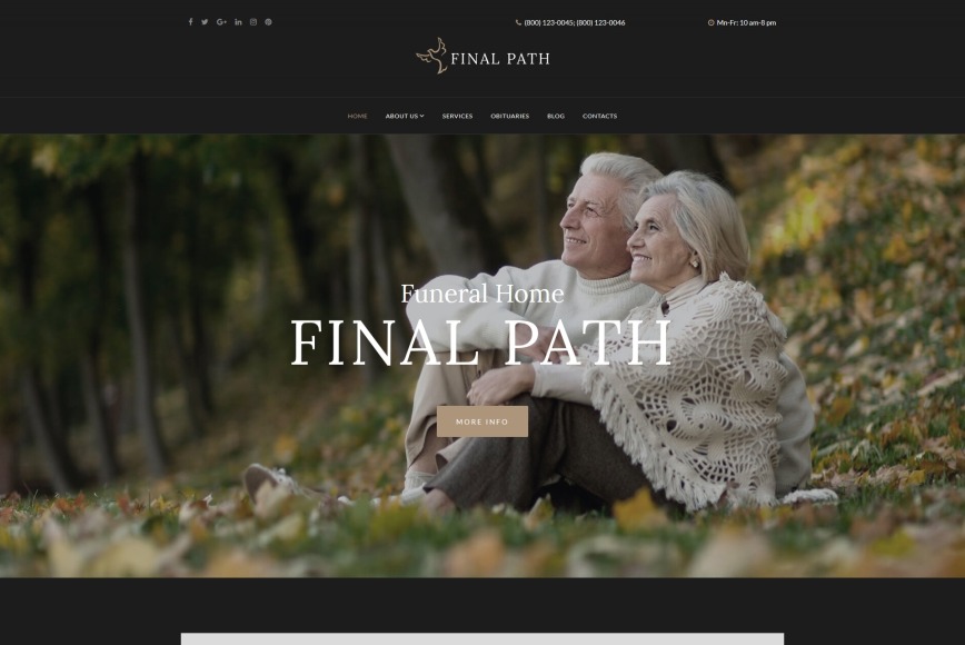 Funeral Home Website Design For