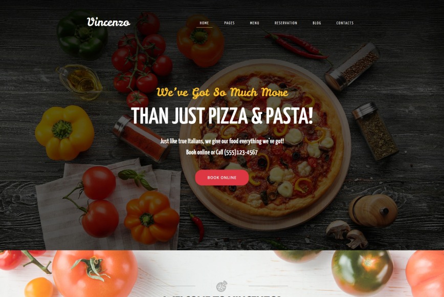 Italian Pizza Web Banner / Lading Page UI