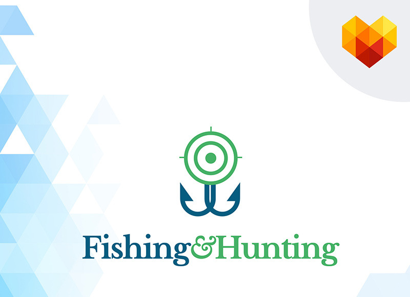 Hunting Fishing Logo Design for Sports Club Image