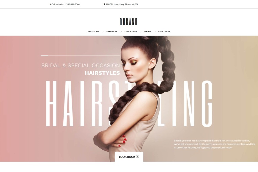 Best Hair Salon Website Design for Beauty Stylist - MotoCMS