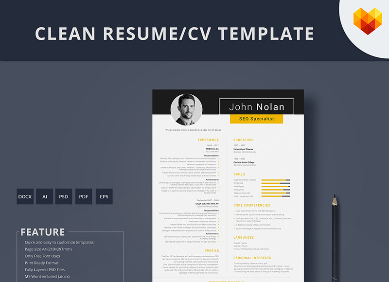 Seo Specialist Resume Template Motocms