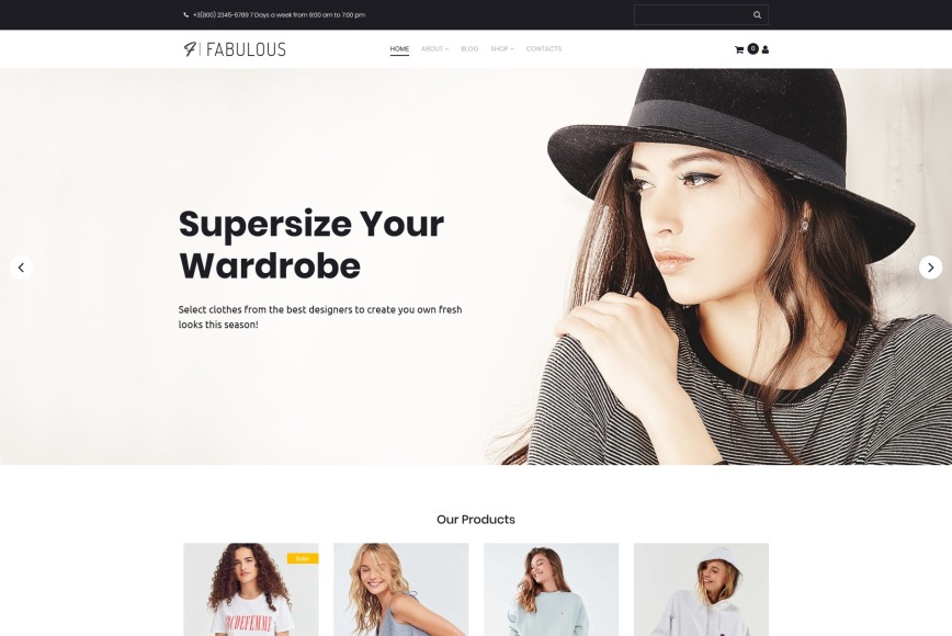 Fashion Template for Apparel Shop Website MotoCMS
