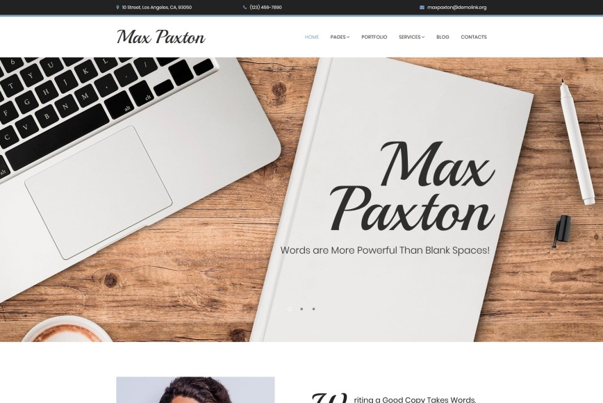 Freelance Writer Website Template Collection