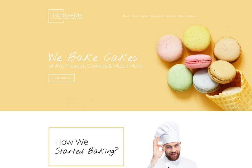 Cake Shop Website Template For Bakery Sweet Store MotoCMS