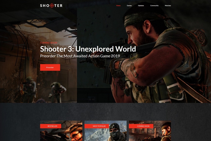 New and Trending Gaming Website Templates