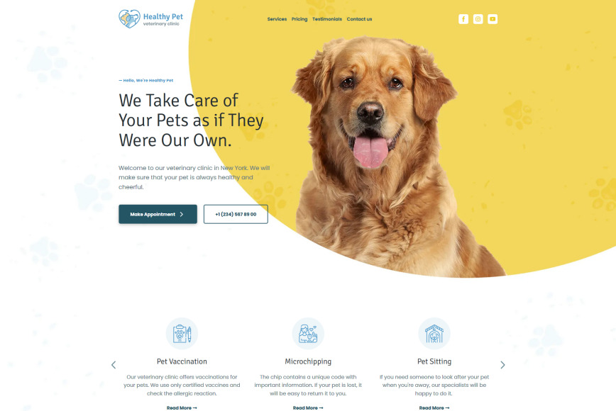 Veterinary Clinic Website Design - MotoCMS