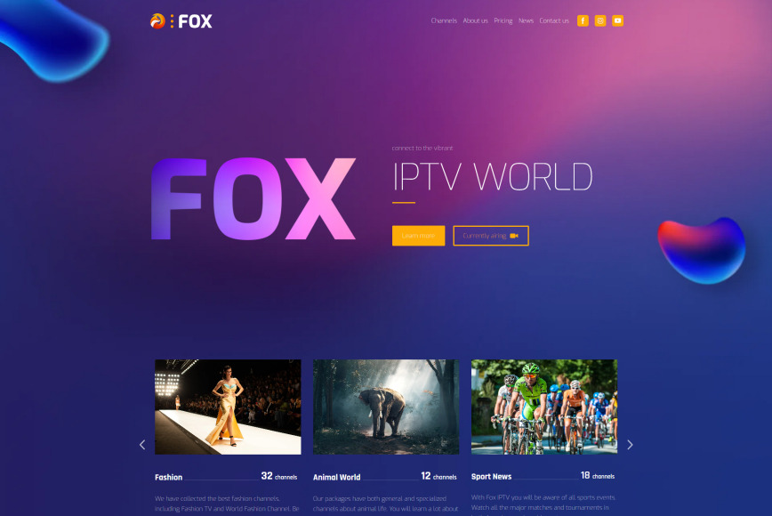 Iptv Website Template Free
