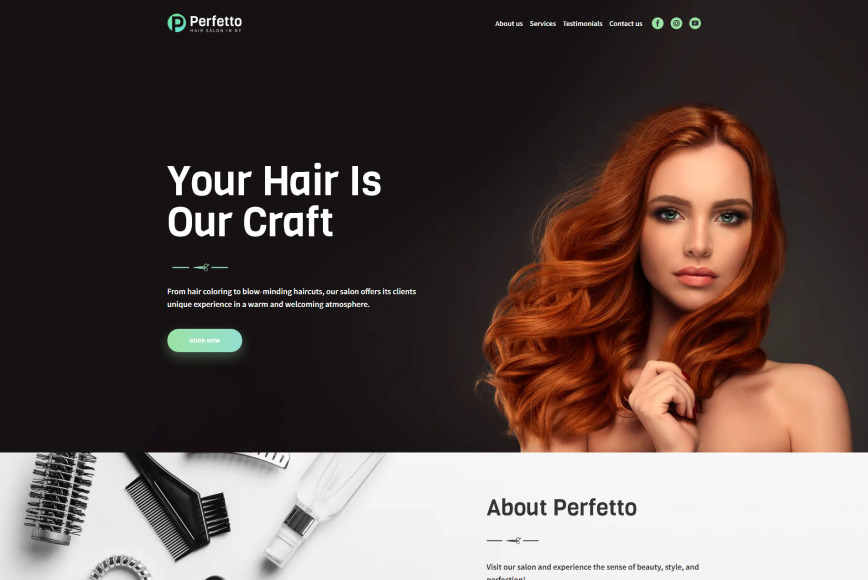Hair Stylist Website Design - MotoCMS