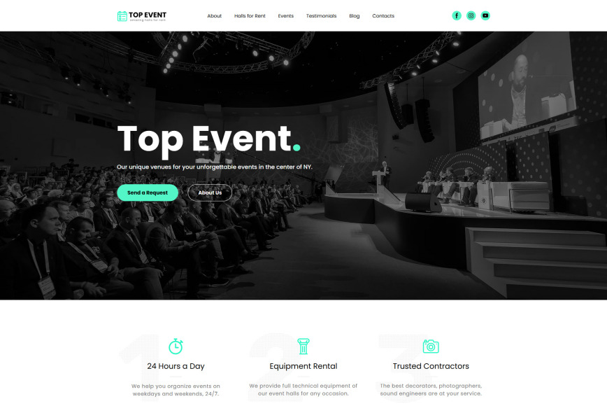 Event Management Website Design MotoCMS