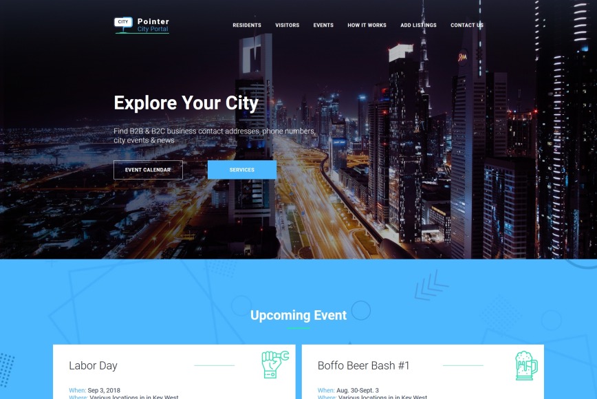 City Portal Website Template - MotoCMS