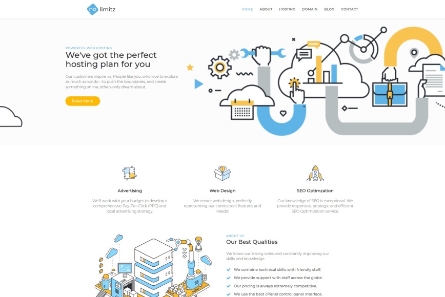 Best Hosting Website Design for Web Host Company - MotoCMS