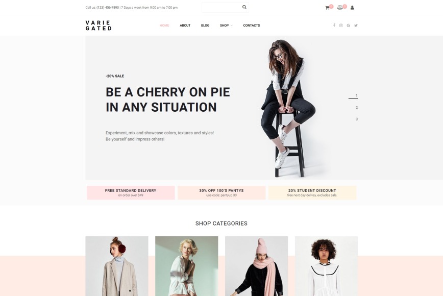 Online Clothing Store Website Design for Fashion Shops - MotoCMS