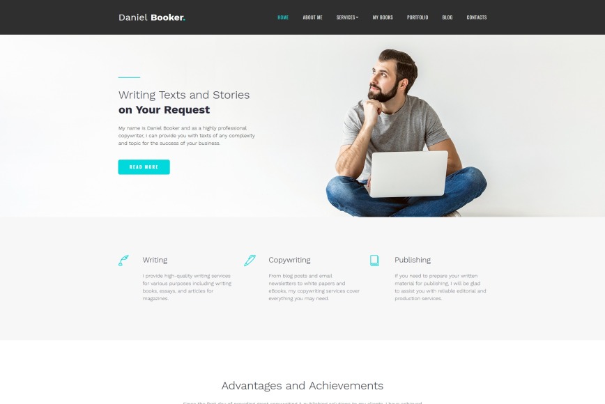 Copywriter Website Template for Personal Profile Page - MotoCMS