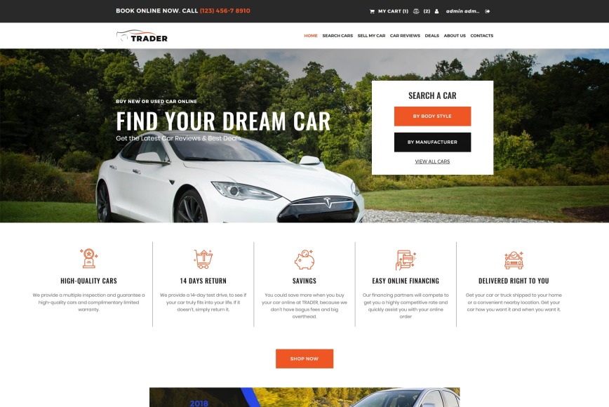 Car Dealer Website Template For Online Auto Sales MotoCMS