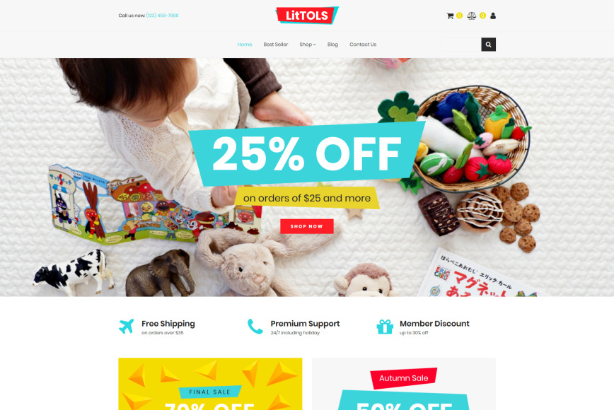 Toy Store Website Template for Kids 