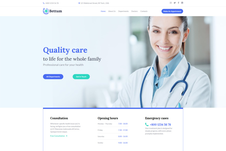 Doctor Website Template for Physician Site - MotoCMS