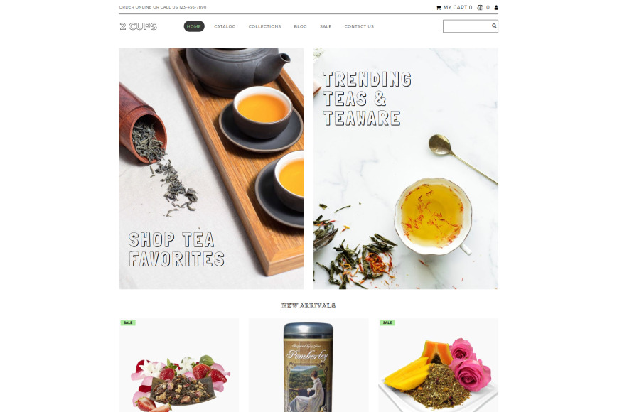 Tea Shop Website Template for Online Store - MotoCMS