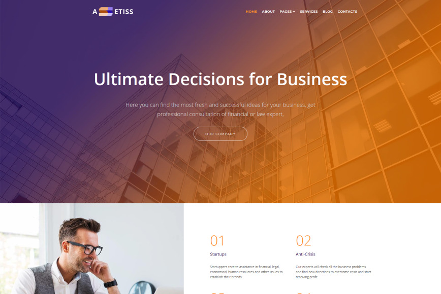 Tax Preparation Website Design Template for Business MotoCMS
