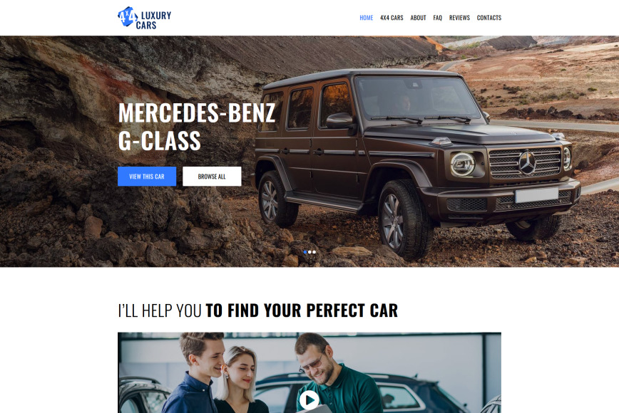 Car Salesman Website Template for Dealer MotoCMS