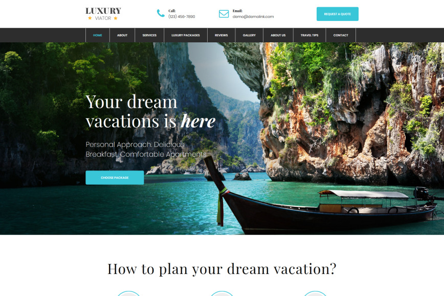 about travel agent website