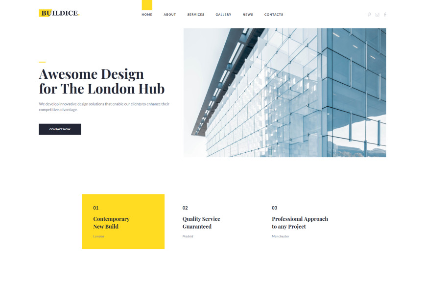 Responsive Template for Architecture Website - MotoCMS