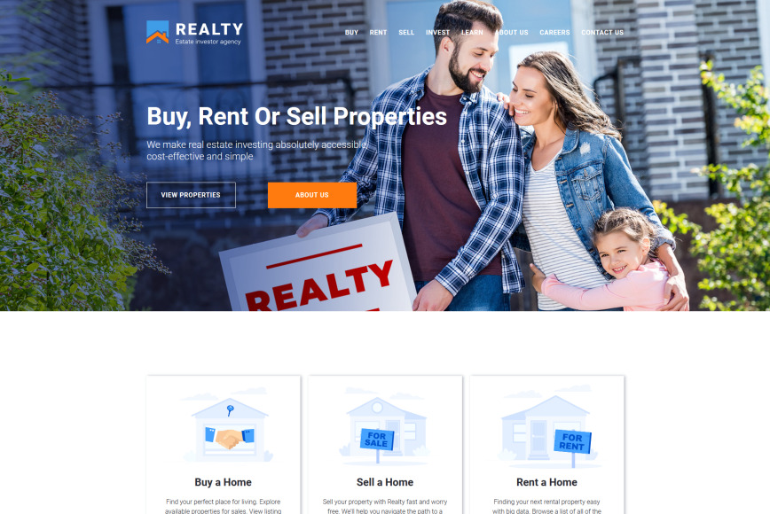 Real estate november free joomla template Free website templates in css,  html, js format for free download 2.53MB