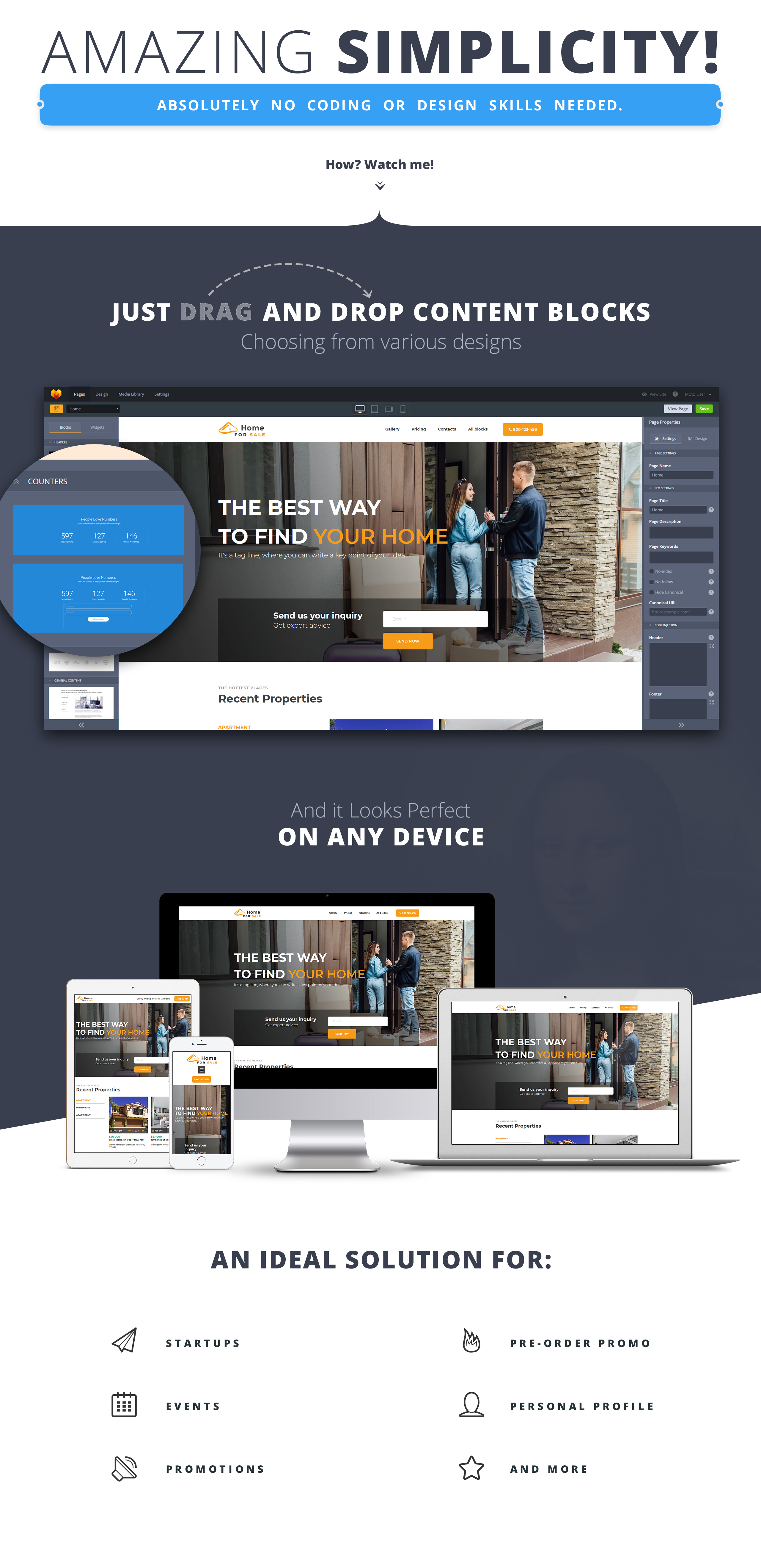 Home for Sale Website Template for House Selling MotoCMS