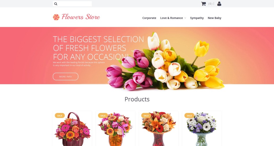 Flowers Website Templates - Flower Shop - MotoCMS