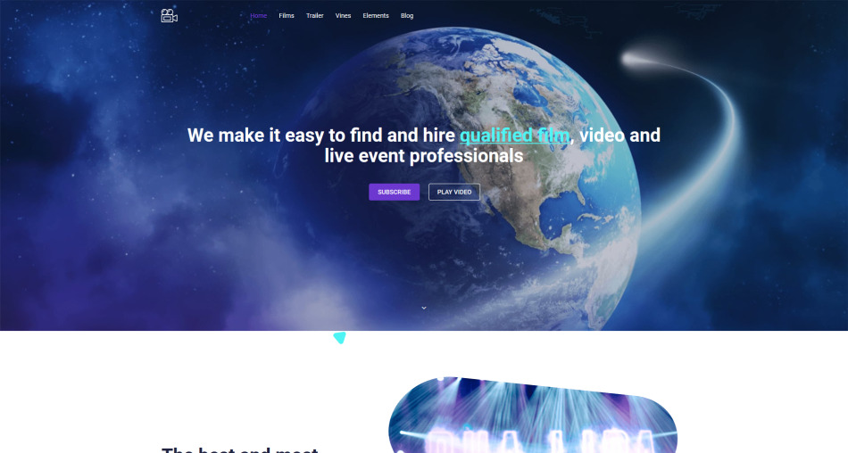 Video Web Template for Video Content Production Company MotoCMS